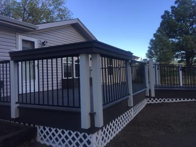 Front Patio with Wheelchair Access by Deck Works in Colorado Springs